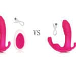 Vibrating clitoral stimulator with remote and app control, wireless connection, pink design, for enh.